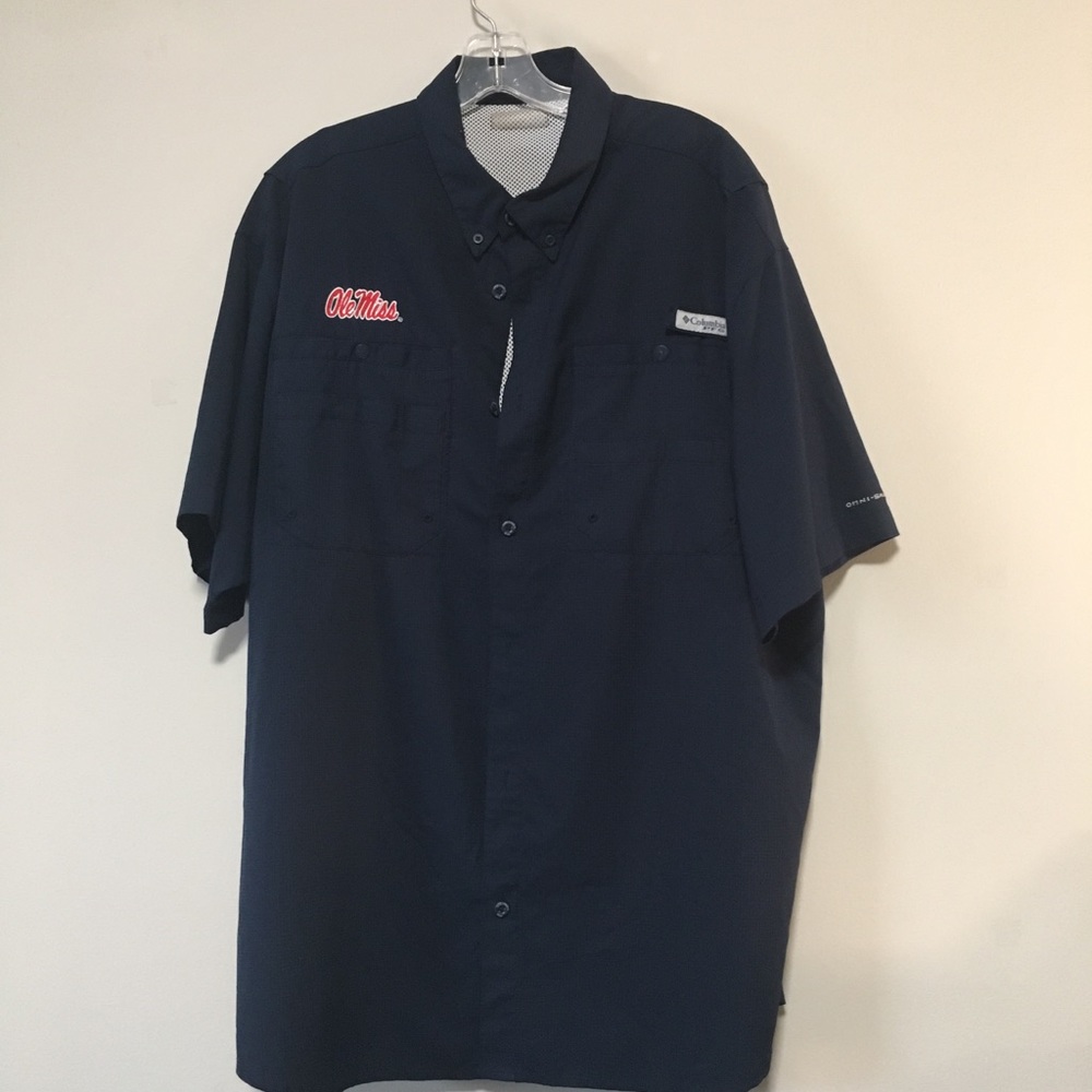 Ole Miss Navy Columbia PFG shirt